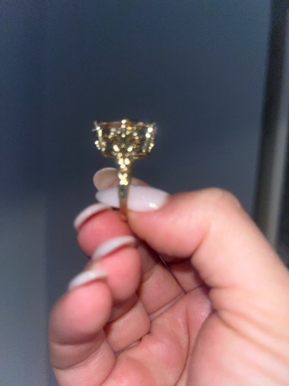 Blush pink cocktail ring - Picture 3 of 6